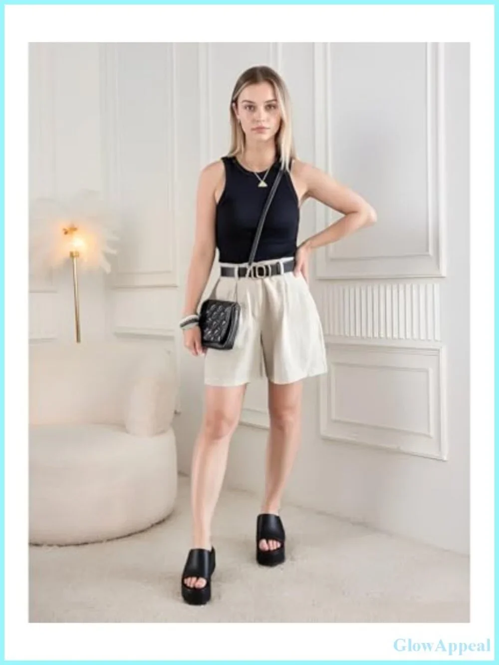 Platform Sandals Open Toe Slip On Faux Leather Wedge Comfortable